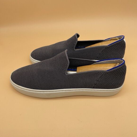 Rothy's The Original Slip On Sneaker Women’s 8.5 Athletic Boat Shoe Blue Stripe - Picture 14 of 16